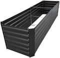 8x2x2FT Black Metal Raised Garden Bed Kit, Galvanized Outdoor Planter Box for Vegetables, Flowers, Herbs, Succulents and More