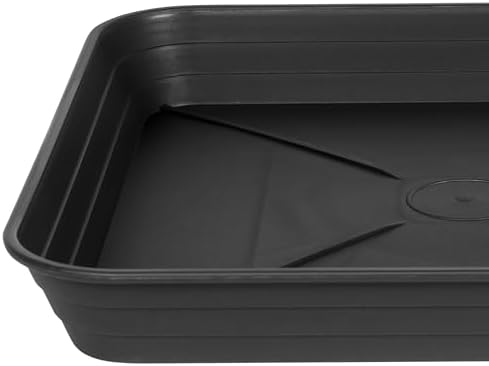 2 Pack Square Plant Saucer Tray 16 inch, Heavy Duty Plastic Plant Saucers for Indoors Outdoor, Flower Plant Drip Trays for Pots, Square Seed Starting Tray, Seedling Growing Trays