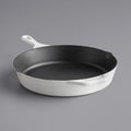 Commercial Grade, Cast Iron Enameled Cookware Skillet 12”, White