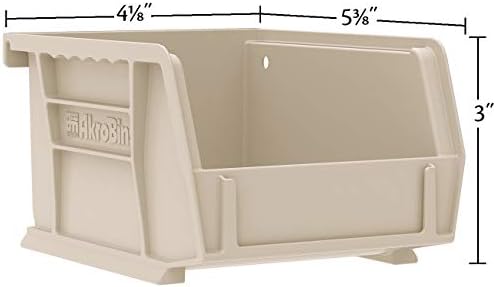Akro-Mils 30210 AkroBins Plastic Storage Bins, 5"x4"x3", Clear, 24-Pack