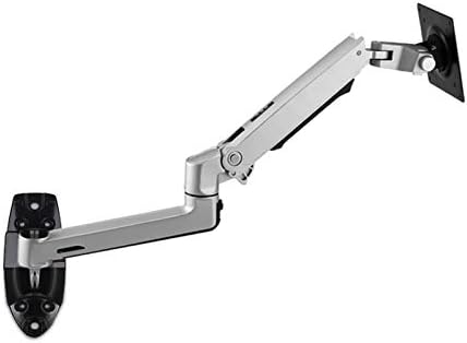 NBGYS XSJ8012WT Aluminum Alloy Mechanical Spring Arm Wall Mount Laptop Holder Full Motion Laptop Mount Arm Monitor Stand (Black)