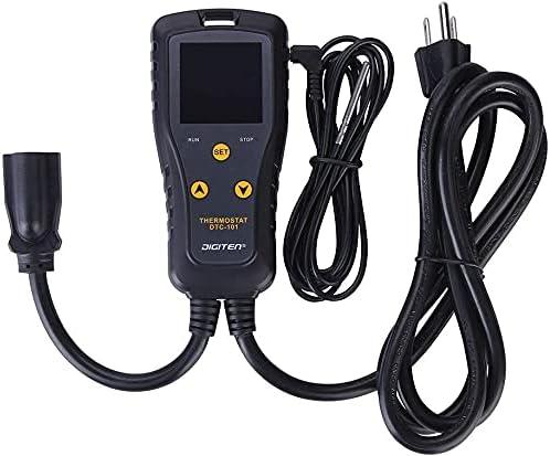 DIGITEN DTC101 Temperature Controller Digital Heat Mat Thermostat Greenhouse Thermostat Outlet Heating Cooling Temperature Control Seedlings Germination Rooting Fermentation Reptiles
