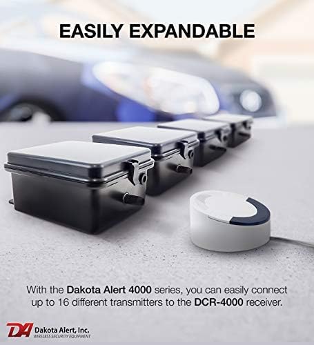 Dakota Alert Wireless Receiver- DCR-4000 Up to 1 Mile Operating Range - Compatible with All Dakota Alert 4000 Series Sensors: SBB-4000, DCHT-4000, DCMT-4000, DCPT-4000, and UT-4000 Transmitters