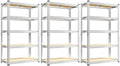 REIBII Storage Shelves 2020LBS Garage Shelving Heavy Duty Metal Shelving Adjustable 5 Tier Pantry Shelves for Garage Closet Kitchen Basement 28" W x 12" D x 59.8" H, 3 Pack