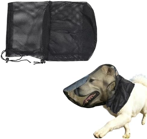 Foxtail Mask for Dogs, Field Net Guard Dog Foxtail Protection Hood for Dogs Prevent Foxtails Thorns Rocks Insects, Lightweight Adjustable Dog Face Guard for Hiking, Outdoor Adventures (M)