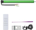 DC24V Tubular Motor for Motorized Roller Shades, Heavy Duty Dry Contact Blind Motor with Remote Control, 35mm Electric Shutter Motor, Ultra-Quiet Copper (6.0 N.m for Φ50mm (2") Groove Tube)