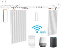 Homesupplier Smart Curtain, Automatic Curtain Track | Heavy Duty, WiFi Control, Voice Assistance, Adjustable Length, Easy Installation (82 in (6.5 ft))