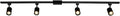 Globe Electric 59738 Tribeca 4-Light 56" Track Lighting Kit, Matte Black, Bulb Not Included