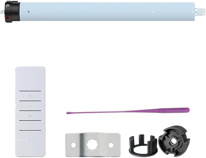 DC24V Motorized Remote Control Roller Shade Motor Kit, 45mm Brushless Electric Blind Motor for Outdoor Awning & Windproof Shades, Heavy Duty Automation (50 N.m for Φ60mm（2-3/8"） Octagonal Tube)