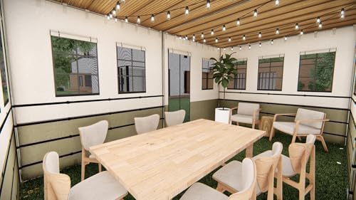 Deluxe Sukkah - Sukkot, Easy Setup, No Tools Required, 8ft Tall, Weatherproof with Magnetic Screen Door, Double Insulated Windows, Durable Fabric Walls (6x10 Feet)