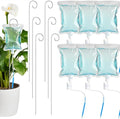 Norme 9 Pcs Plant Drip Irrigation Set 500 ml Drip Water Bag Plant Waterer with Support Rod Stakes Self Watering Spikes Automatic Watering System for Potted Indoor Outdoor