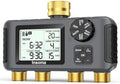 Insoma 4 Zones Sprinkler Timer with Brass Inlet & Outlet, Water Timer for Garden Hose with Auto/Manual/Rain Delay Mode, Hose Timers for Irrigation Watering System for Yard, Lawn, Plant Watering