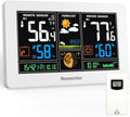 Newentor Weather Station Wireless Indoor Outdoor Thermometer, White,1Sensor