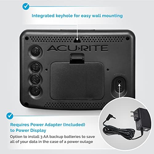 AcuRite Wireless Home Weather Station with Color Display, Indoor Outdoor Thermometer and Temperature Sensor (02077M)