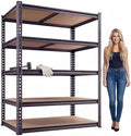 Garage Shelving Heavy Duty, 2450LBS Metal Storage Shelves 5 Tier, Adjustable Shelving Unit 36" W x 16" D x 72" H, Boltless Garage Storage Rack for Garage Basement, Pantry, Warehouse 1Pcs