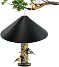 ForeverSong Squirrel Baffle for Bird Feeder, 16.5 Inch Hanging Mount, Black