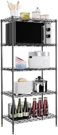 PayLessHere | 5-Tier Wire Shelf | 21"x11"x48" | Black | Adjustable Racks | Heavy-Duty Storage Shelves, Holds Upto 750 lbs | Rust-Resistant, No-Tool Assembly | for Home, Garage Shelving