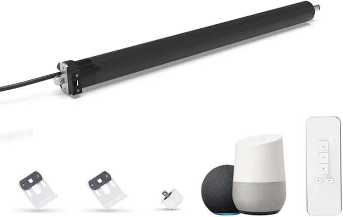 ZigBee 3.0 Smart Roller Shade Motor for 2" Tube, Heavy Duty 6.0N.m 10N.m Electric Blinds Retrofit Kit, Compatible with Alexa/Google Home (6.0 N.m Motor Suitable for Φ40mm (1.57") Groove Tube)