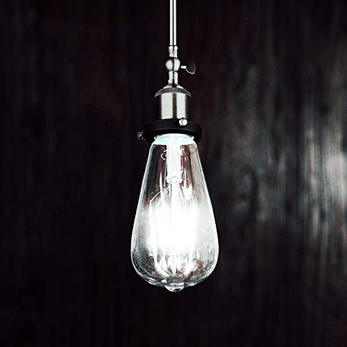 Vintage Edison Bulb 4W,Equivalent 40W Incandescent,ST18 Antique LED Filament Bulbs,Non Dimmable Daylight White 4000K,E26 Led Bulb,Pack of 6
