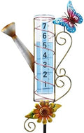 Rain Gauge Outdoor, Kettle-Shape Rain Gauges for Yard Patio Lawn Decor