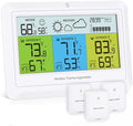 Indoor Outdoor Thermometer Wireless Weather Station 3 Sensors