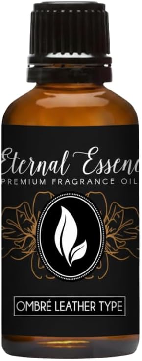 Eternal Essence Oils Leather Ombré 30ml Fragrance Oil – Black Leather, Cardamom, Amber Resin & Smoked Tobacco – Deep, Spiced, Floral-Leather Scent for Men