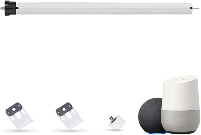 Tuya ZigBee Smart Roller Shade Motor, High Torque Electric Blinds Retrofit Kit, App/Voice Control with Alexa Google, Remote & Timer, Quiet 38dB (10 N.m for Φ40mm (1.57") Octagonal Tube)