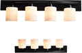 The Door Bull Modern 4-Light Bathroom Vanity Light – Oil Rubbed Bronze Fixture with Frosted Glass Shades, E26 Socket – Wall Sconce for Mirror, Bathroom, Kitchen, Hallway, Entryway
