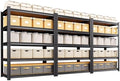 Set of 3 Garage Shelving 5 Tier Storage Shelves,Adjustable Heavy Duty Metal Shelving Unit and Storage Large Rack,Utility Steel Shelf for Shop Warehouse Industrial Pantry 71"x35"x16"