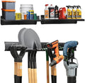 TIDYME Garage Tool Organizer Wall Mount 64", 2 Shelves & 4 Single Hooks