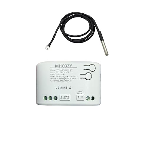 Tuya app 1 Channel WiFi Temperature Sensor Relay Switch,Dry Contac Compatible with Alexa Google Home