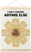 TLESKE Mental Health Classroom Poster Hanger Frame, Psychology Hanging Wall Art Room Decor for School Counselor Therapy Therapist Office, Things I Can Control Banner Print, Calming Room Decor, 12x16