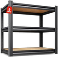 Set of 9 Garage Shelving,3 Tier Garage Storage Shelves,Adjustable Heavy Duty Metal Shelving Units and Storage Large Rack,Utility Steel Shelf For Shop Warehouse Industrial Pantry Basement 33"x35"x16"