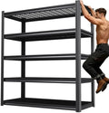 78 ''H Storage Shelves, 46‘’W Garage Shelving, Adjustable Garage Shelves, Heavy Duty Shelving,5 Tier Garage Storage Shelves,Easy-to-Install Metal Shelf Storage Rack Shelving Unit for Kitchen