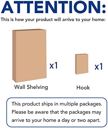 FLEXIMOUNTS 2 Pack 2x4ft Corner Wall Shelving with 4 Hooks, Black