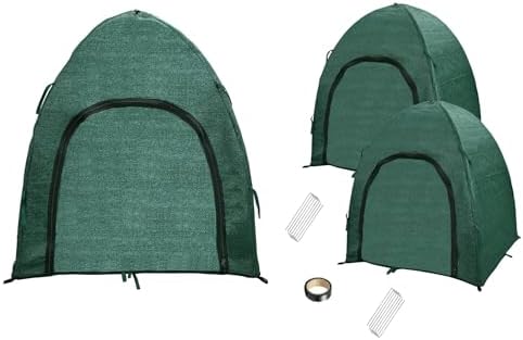 Winter Plant Covers for Snow and Ice Protection Shrub Cover Freeze Protection Plant Tent Protect Outdoor Plant and Potted Plant from Snow Frost Sun and Animal with Zipper Door 36*36*40 (2Packs)
