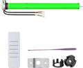 DC12V Motorized Roller Shade Motor with Manual Crank & Remote, 45mm Electric Awning Tubular Motor, Dry Contact Smart Blinds Retrofit Kit (50 N.m for Φ60mm（2-3/8"） Round Tube)
