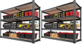 REIBII 2000LBS Storage Shelves,4-Tier Adjustable Garage Shelving for Pantry (Pack of 2)