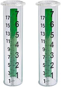 JOYBEE 7" Capacity Antifreeze Plastic Rain Gauge Replacement Tube for Outdoors Yard Garden(2 pcs Green)