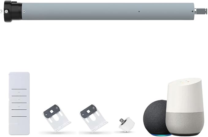 Tuya WiFi Smart Roller Shade Motor 45mm, Electric Blinds Motor No Hub Needed, Compatible with Alexa Google Home, App Control, Heavy Duty Retrofit Kit. (20 N.m for Φ60mm（2-3/8"） Octagonal Tube)
