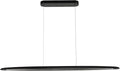 YISDESIGN 39" Wood LED Linear Pendant Light Black Linear Pendant Dinning Room Hanging Lights LED Dimmable Chandeliers 24w for Dining Room Pool Table Lights Kitchen Island Light Black