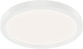 KICHLER Ara 9.02" Modern Minimal Round LED Flush Mount in White, for Damp Indoor Locations, Main Light Source, Integrated LED, Edge-Lit Technology, 1100 Lumens, Dimmable to 10%, 53009WH30