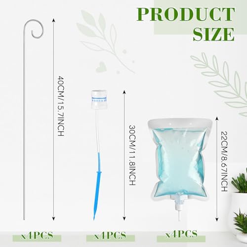 Norme 6 Pcs Plant Drip Irrigation 500ml Water Bag with Support Rod