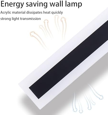Modern LED Wall Light with Motion Sensor - Rectangle Aluminum Sconce for Indoor Use, 3000K/4500K/6000K Adjustable Brightness, Ideal for Bedroom, Office, Cabinet, Corridor