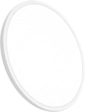 20 Inch Large LED Flush Mount Ceiling Light, 40W,4350LM, 3000K/4000K/6000K CCT Selectable,0.98inch Super Slim Low Profile Round Flat Panel Light for Bedroom,Kitchen,Hallway(White)