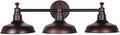 Design House 520320 Kimball Industrial Farmhouse 3-Light Indoor Bathroom Vanity Light with Metal Shades for Over the Mirror, Coffee Bronze