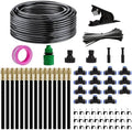 360° Adjustable Drip Irrigation System 50FT Garden Watering System with 15 Nozzles, Garden Irrigation System, Greenhouse Accessories, Greenhouse Drip Irrigation Kit for Yard, Lawn, Plants (50FT)