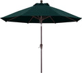 MASTERCANOPY Olefin 5-Year-Non-Fading 9ft Patio Umbrella with Tilt and Crank, Large UV Resistant Outdoor Table Umbrella with 8 Fiberglass Ribs for Deck, Yard & Market, Peacock Blue
