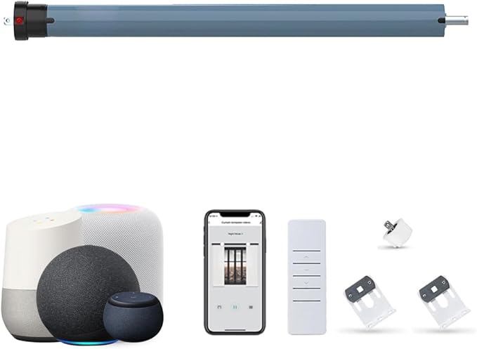 Matter Over WiFi Smart Roller Shade Motor, Wired Electric Blind Motor, 10N.m etrofit Kit, Compatible with Apple HomeKit, Alexa, Google Home and SmartThings (Φ40mm (1.57") Octagonal Tube)