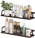 PUSDON 2-Pack 16.5" Extra Long Slim Hollowout Shower Caddy, Wall Mount Spice Rack & Bathroom Organizer, Mesh Bottom Cabinet Door Shelf Holds 50LBS - Vintage Bronze, Hollowout